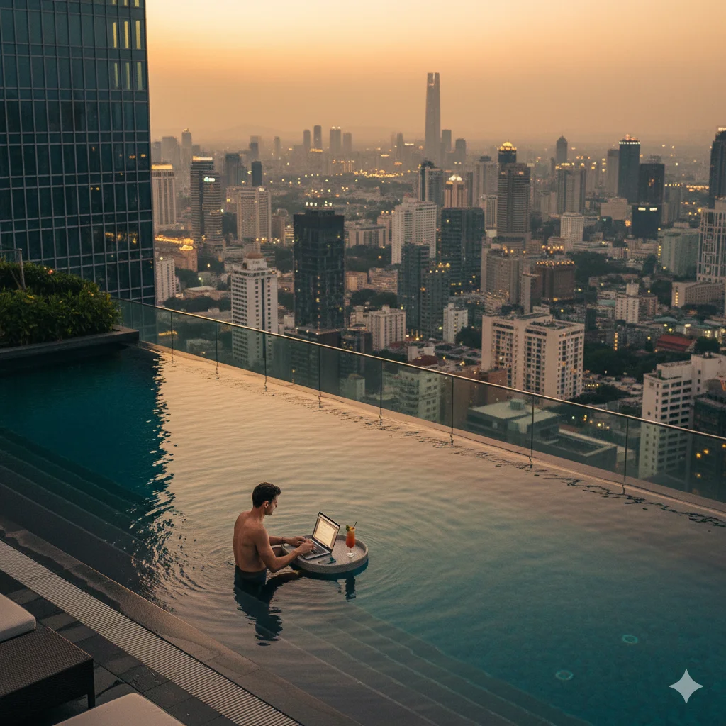 Rooftop pool